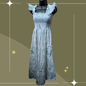 ✨ Nwot Hill house Home Ellie White Patchwork Floral Midi Dress Size S